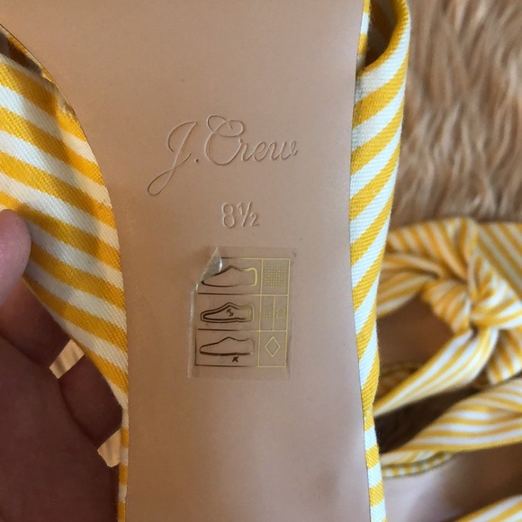 J. CREW Stripe Knotted Kitten Heel Sandals - Picture 7 of 10